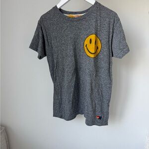 Aviator Nation Kids Smiley Tee in Heather Gray